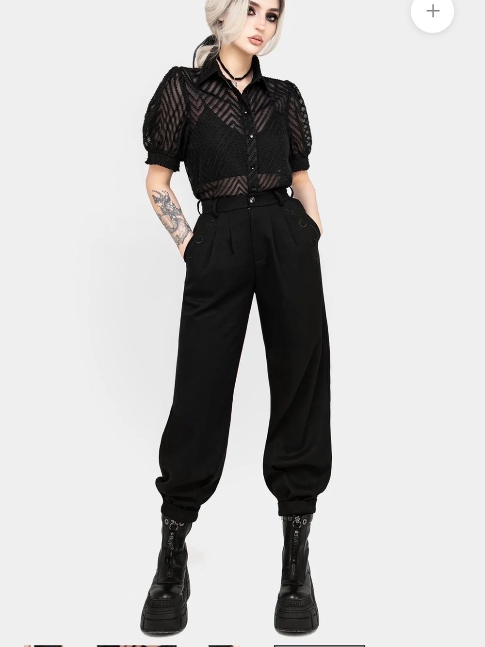 Disturbia “Diane” Embroidered Balloon Trousers, size 6